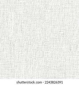 The texture of a rough cotton or jute fabric. Coarse cloth. White and gray textured background. Vector seamless.