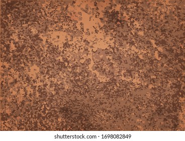 strukturiertes Metall, Hintergrund aus brüchigem Stahl mit Eisenrahmen. Vektorillustration