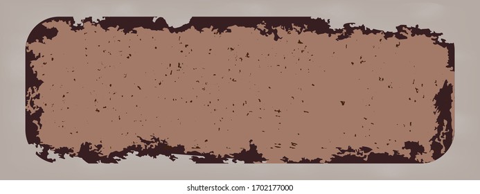 textura de metal oxidado, fondo de acero granulado con marco de hierro. ilustración vectorial