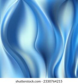 The texture of the satin fabric in blue. free space for your text. Canvas texture or background.