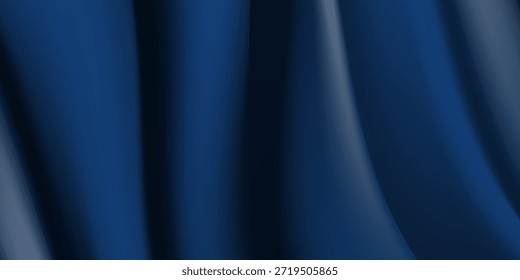 Textura de la tela satinada con pliegues. Ilustración vectorial