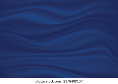 Textura de tela de seda satinada de color turquesa. Tela turquesa ondulada. Resumen de los antecedentes de lujo. La textura satinada puede utilizarse como fondo y espacio de copia. Ilustración vectorial.