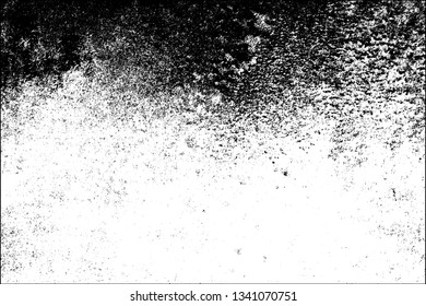 Texture of scratches, chips, cracks. Grim grunge background. Black and white pattern of scuffs. Old vintage surface. Ruined dirty wall