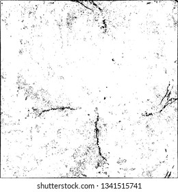 Texture of scratches, chips, cracks. Grim grunge background. Black and white pattern of scuffs. Old vintage surface. Ruined dirty wall
