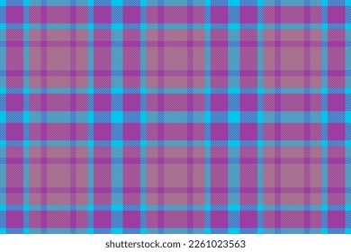 Texture seamless fabric. Check background pattern. Plaid textile vector tartan in bright and pink colors.