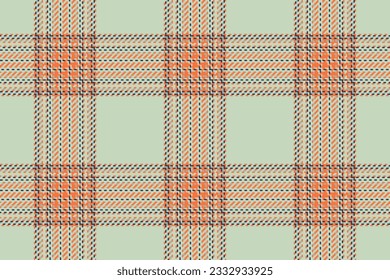 Texture seamless fabric of vector textile check with a background tartan plaid pattern in light and orange colors.