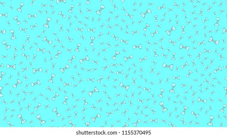 The texture is a seamless pattern with beautiful cheerful festive bright colored good bows bow ties. Vector illustration. The background.