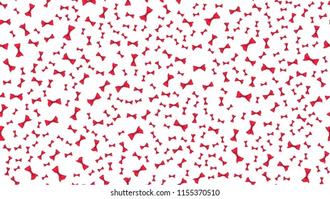 The texture is a seamless pattern with beautiful cheerful festive bright colored good bows bow ties. Vector illustration. The background.