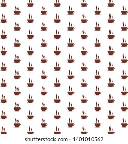 Texture seamless pattern of hot coffee Cup. Vector illustration