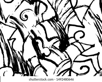 texture seamless pattern oblique stripe wave vector nature sketch grunge