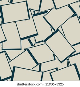 Texture, seamless pattern of smart modern smart touchscreen tablet computers with digital volumetric realistic with large screens mobile devices. The background. Vector illustration.
