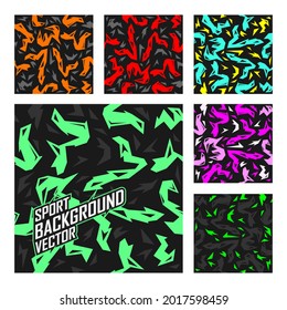 Texture seamless pattern for sports background. Racing stripe graphic for livery, extreme jersey team, vinyl car wrap and decal stickers.