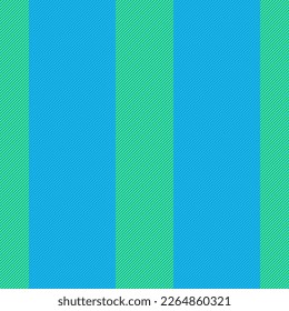 La textura es de banda transparente. Tela textil vertical. Fondo vectorial de patrón de líneas en colores azul y verde.