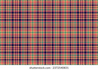 Texture seamless textile of tartan plaid check with a vector fabric pattern background in red and dark colors.