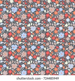 Texture in small flowers. Floral seamless background for textile, wallpapers, wrapping, paper.