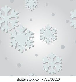 Texture with snowflakes on gray background