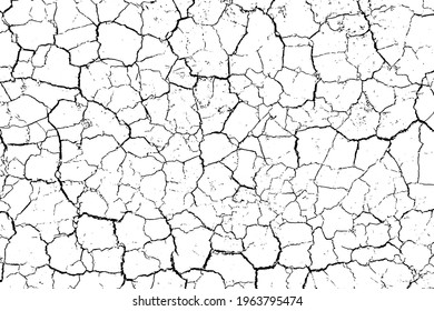   Texture of soil cracks.  Vintage old surface dirty walls. vector illustration. 