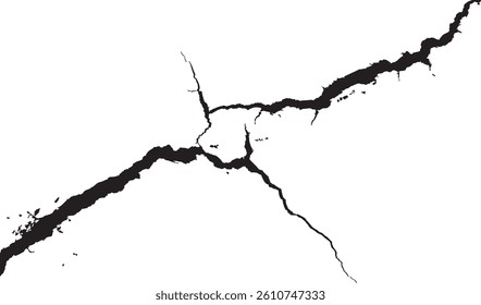 Texture soil dry crack background pattern. black and white vintage of cracked concrete scribble effect.	