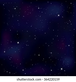 Texture with space. Night sky with stars. Vector illustration.