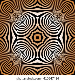 texture spiral pattern in the form geometrical elements a gold gradient background