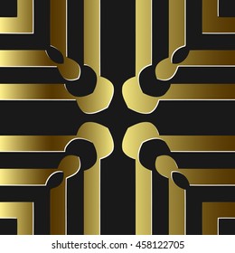 texture spiral pattern in the form of squares on a gold gradient background