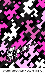 Texture for sports abstract modern camouflage background. Racing stripe graphic for livery, extreme jersey team, vinyl car wrap and decal stickers.