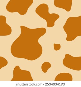 Texture spot skin black white cow. Trendy animalistic seamless pattern for fashion, packaging, fabric and more. Vector illustration EPS10.