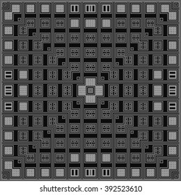 texture square shape of the lines of the pattern forming elements of the geometric shapes of squares and rectangular gray and black
