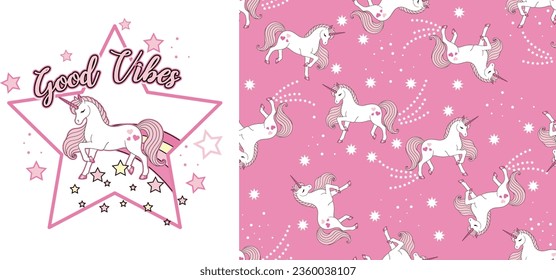 texture star unicorn rainbow love girl