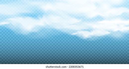 Textur von Dampf, Rauch, Nebel, Wolken. Vektorisolierter Rauch. Aerosol-Effekt	
