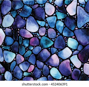 
The texture of the stones . Stylish background with spots watercolors .