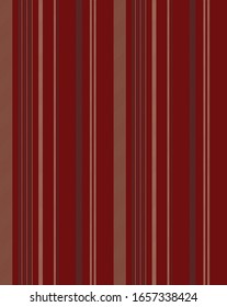 Texture stripe seamless pattern with Maroon red, Brown and Golden colors vertical parallel stripes.Vector abstract background.