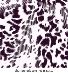 Texture of stylized animal fur. Vector stained background.