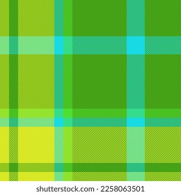 Texture tartan background. Fabric pattern seamless. Vector plaid textile check in yellow and green colors.