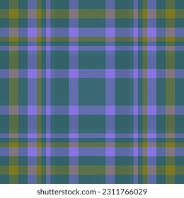 Texture tartan pattern of vector plaid seamless with a textile fabric background check in cyan and indigo colors.