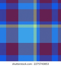 Texture tartan seamless. Plaid textile vector. Pattern check background fabric in blue and green colors.