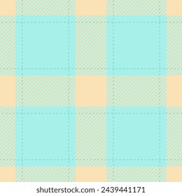 Texture tartan textile of fabric plaid background with a seamless vector check pattern in teal and moccasin colors.