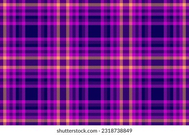 Texture tartan vector of plaid fabric check with a pattern textile background seamless in purple and indigo colors.