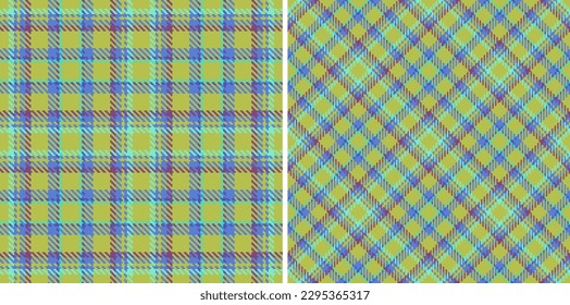 Texture tartan vector. Plaid textile pattern. Fabric check seamless background in set.