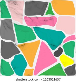 Texture Terrazzo Floor, abstract colorful seamless pattern. Marble tile surface area. Stone colored mosaic Vector background.
