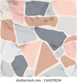 Texture Terrazzo Floor, abstract colorful seamless pattern. Marble tile surface area. Stone colored mosaic Vector background.