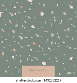 Texture Terrazzo in grey colors. Classic italian cover composed of natural stone and concrete. Vector illustration.