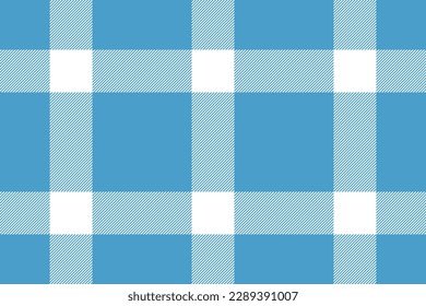 Texture textile background. Pattern fabric vector. Check tartan plaid seamless in cyan and white colors.