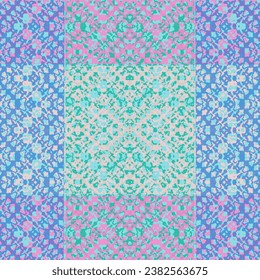 Texture textile background vector illustration ornate elegant luxury vintage retro style. Ethnic Ikat tropical seamless pattern pastel tone.