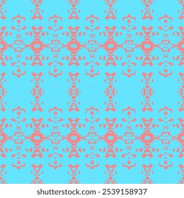 Texture textile background vector illustration ornate elegant luxury vintage retro style. Ethnic Ikat tropical seamless pattern pastel tone.