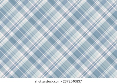 Texture textile fabric of plaid vector pattern with a check seamless background tartan in pastel and white colors.