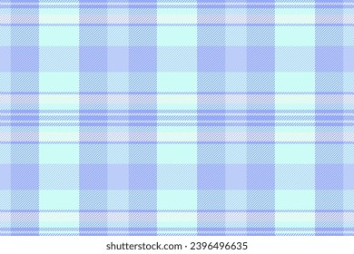 Texture textile seamless of plaid tartan fabric with a vector background pattern check in light and blue colors.
