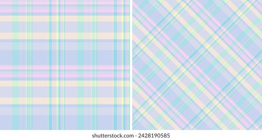 Texture textile tartan of background seamless fabric with a pattern vector plaid check. Set in rainbow colours. Trousers for women.