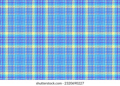 Texture textile tartan of check seamless background with a vector pattern fabric plaid in indigo and teal colors.