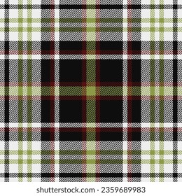 Texturtextiltartan aus nahtlosem Vektorscheck mit einem Muster strukturierter Hintergrund in weißen und schwarzen Farben.